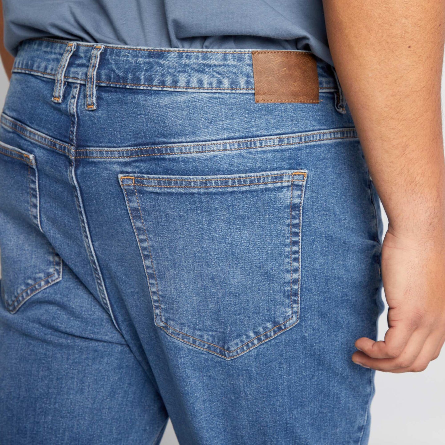 Slim-fit 5-pocket jeans - L32 BLUE