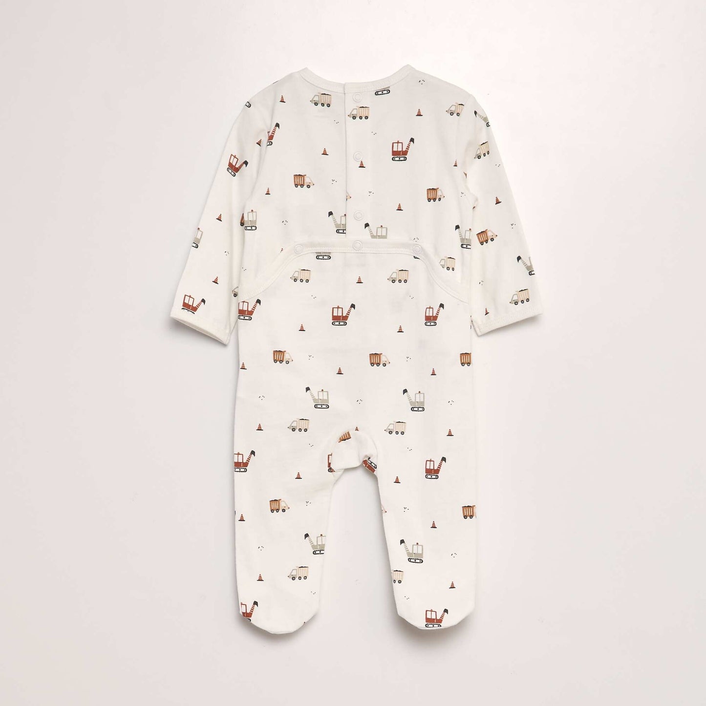 Printed sleepsuit with feet WHITE