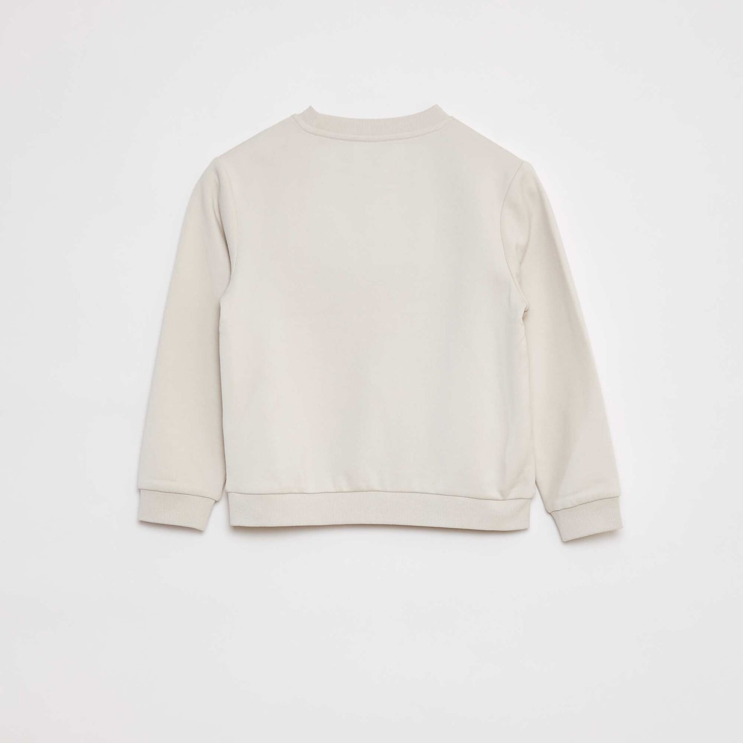 Plain brushed sweatshirt WHITE
