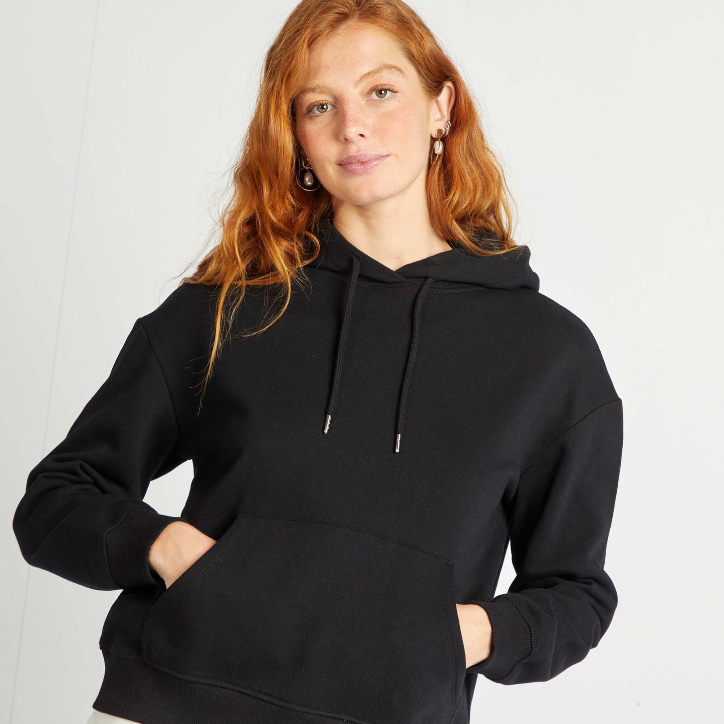Plain hoodie black