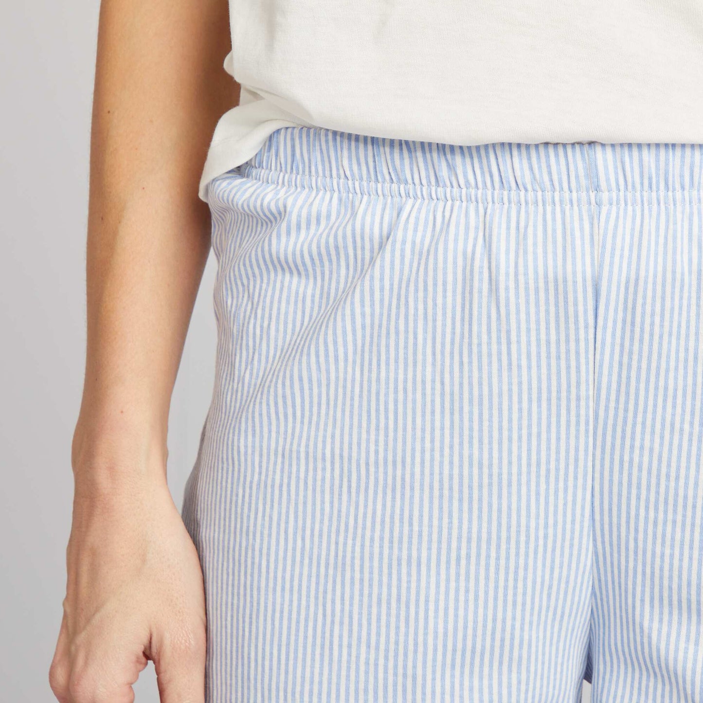 Printed vest top + shorts pyjama set - 2-piece set WHITE