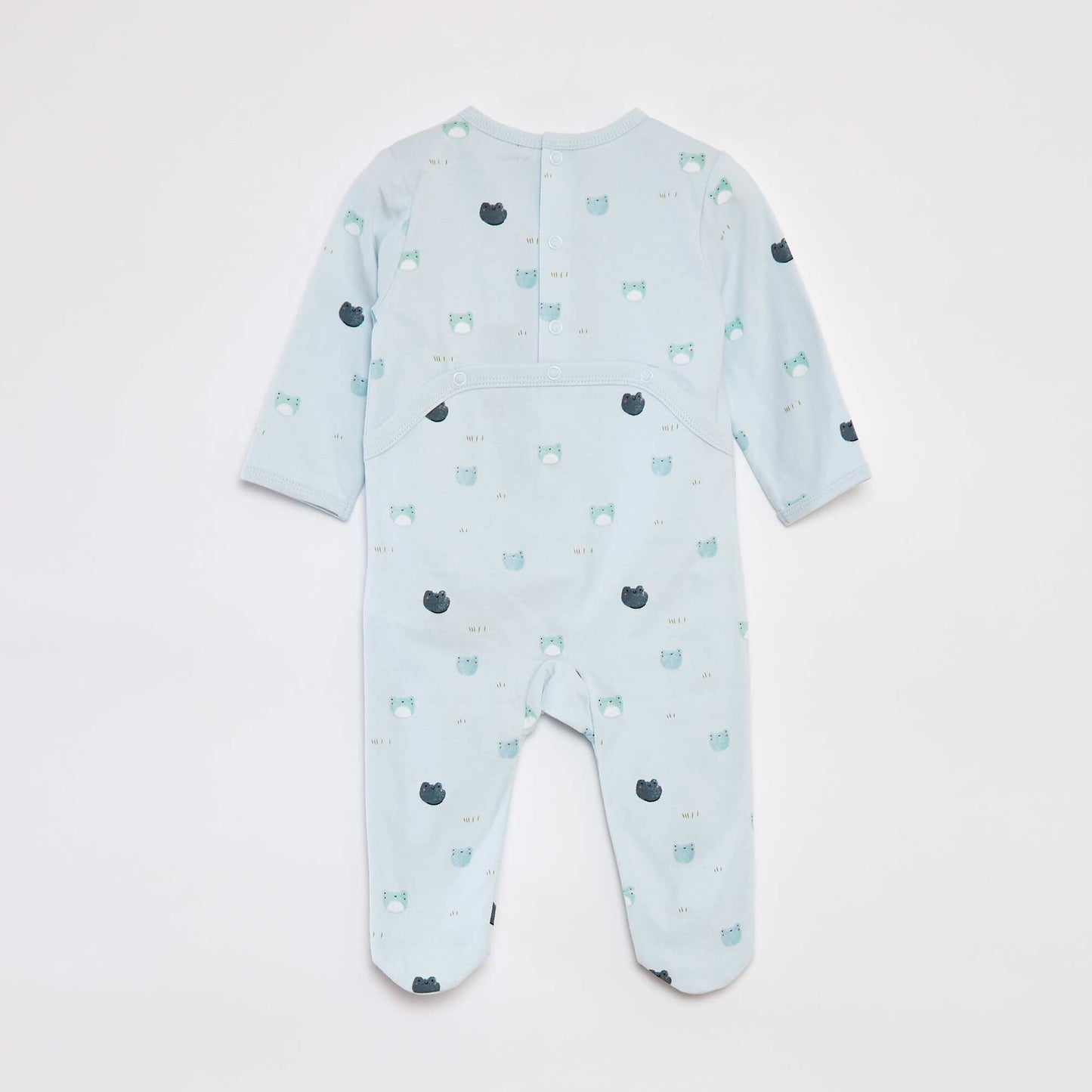Patterned sleepsuit with feet BLUE