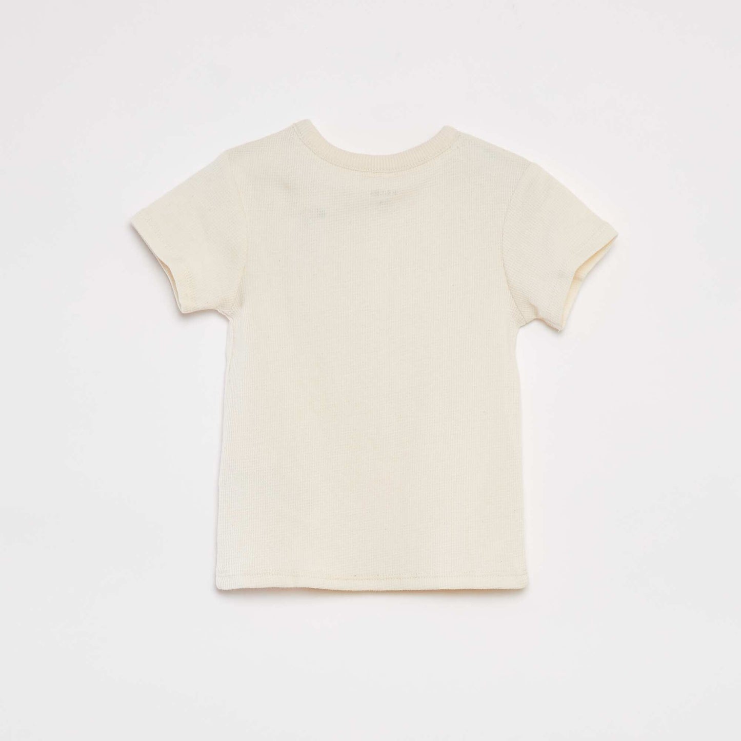 Waffle-knit T-shirt and shorts pyjama set - 2-piece set WHITE