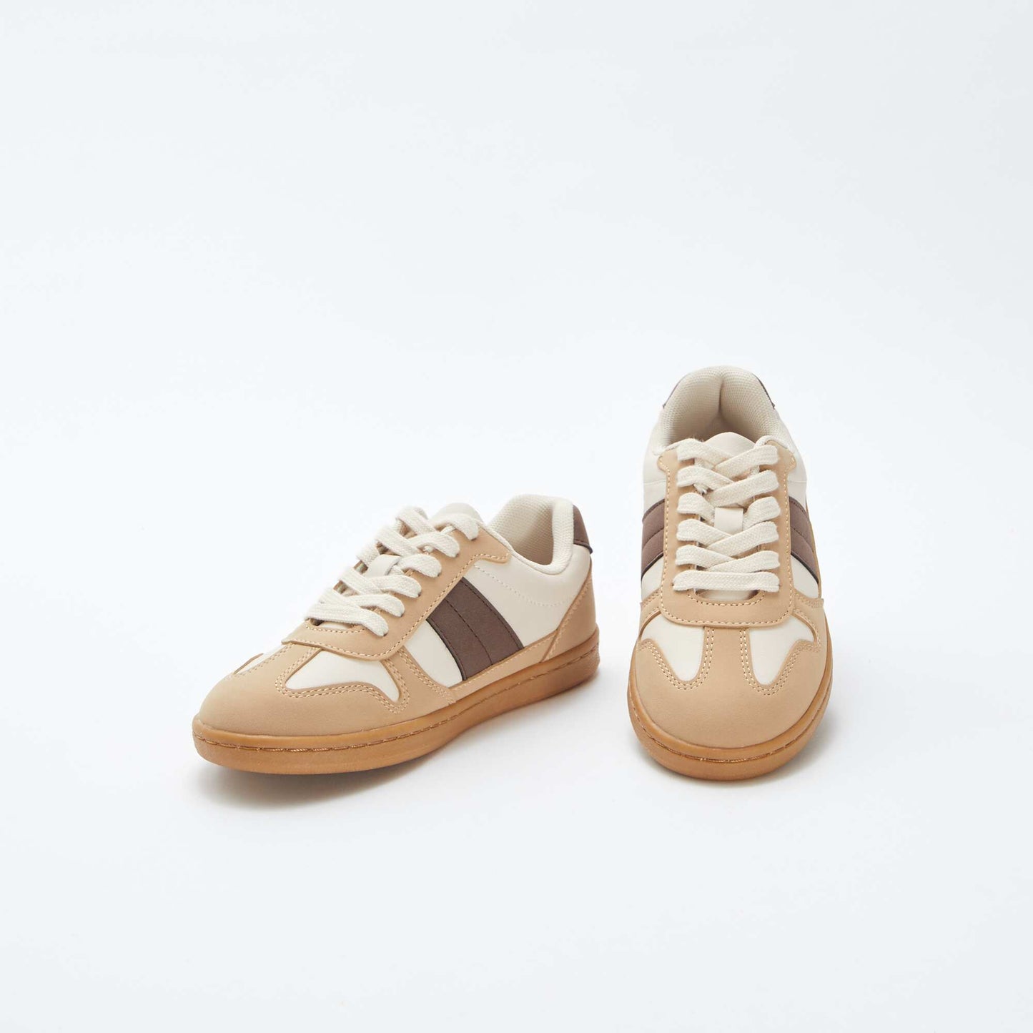 Low-top lace-up trainers WHITE