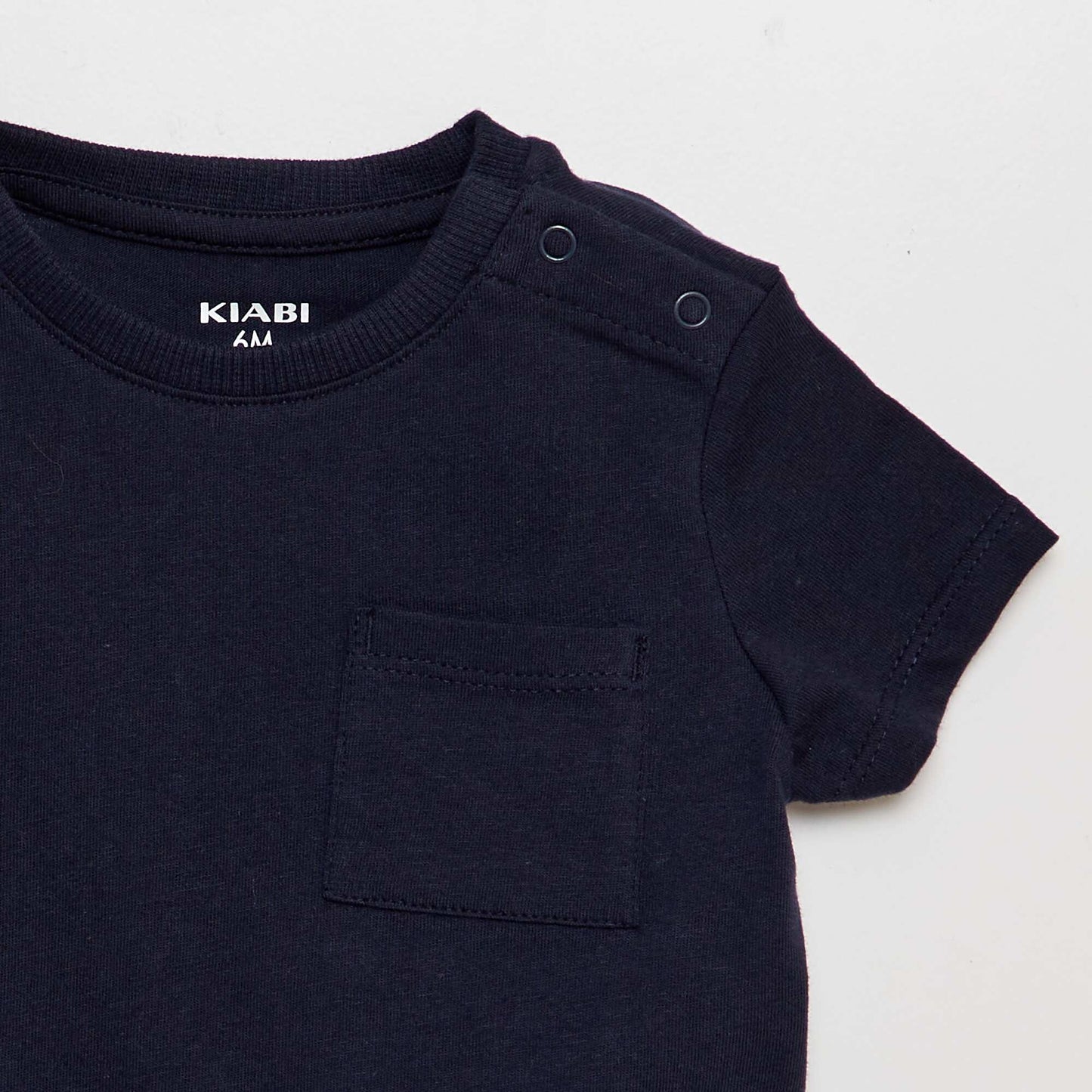 Plain short-sleeved T-shirt BLUE