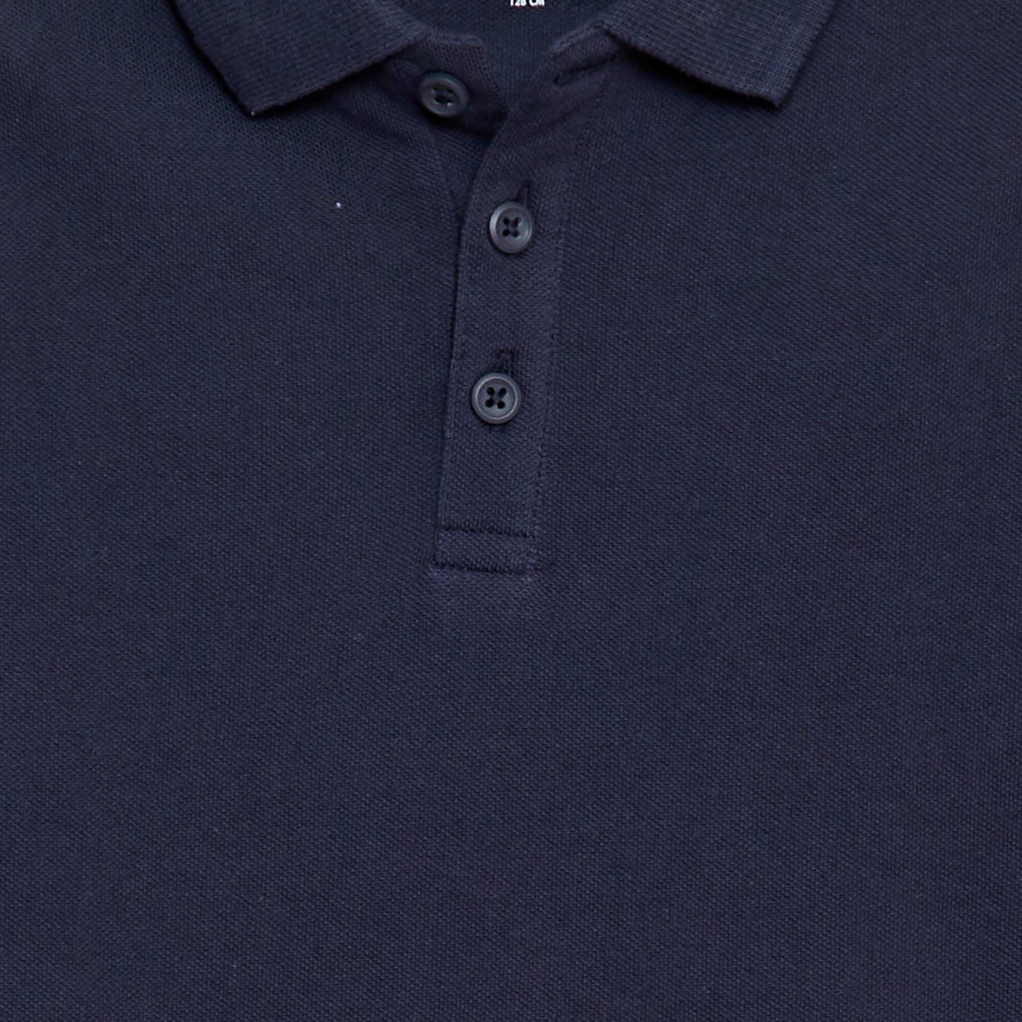 Plain piqué knit polo shirt BLUE