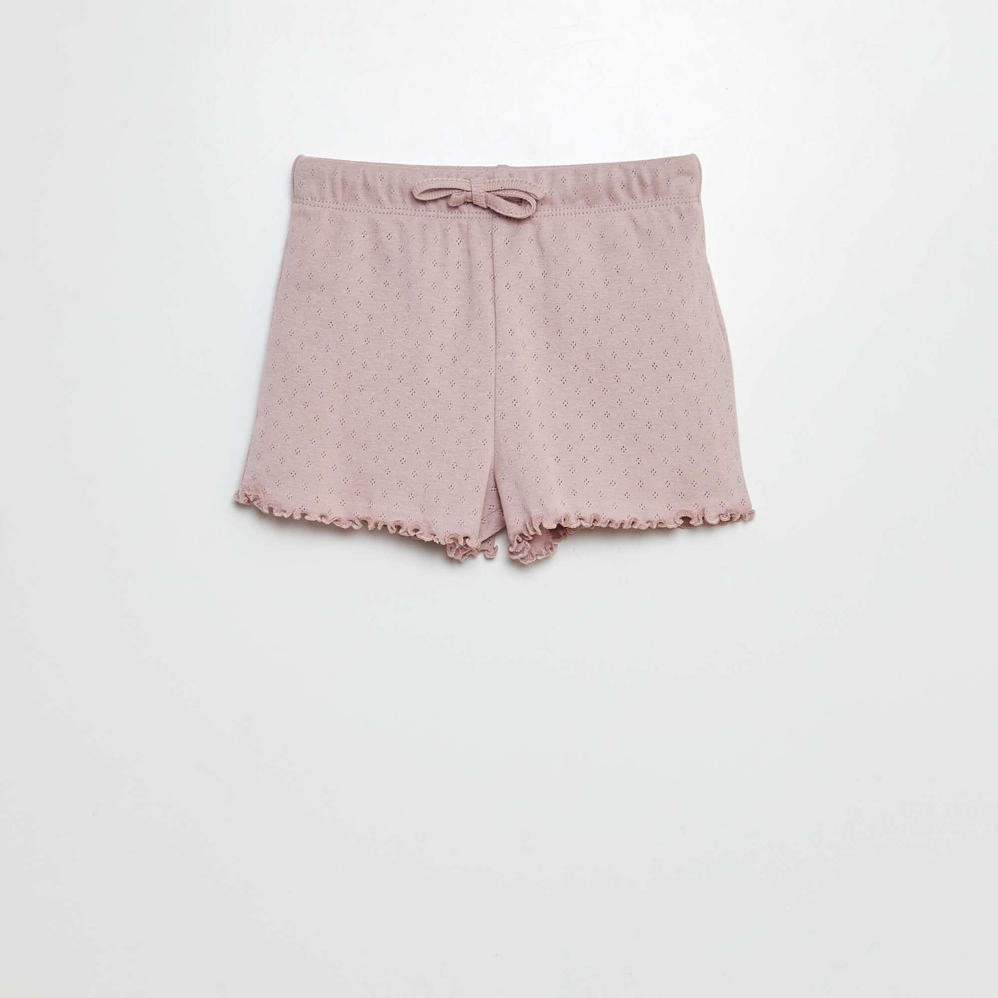 Pointelle T-shirt + shorts pyjamas - 2-piece set PURPLE