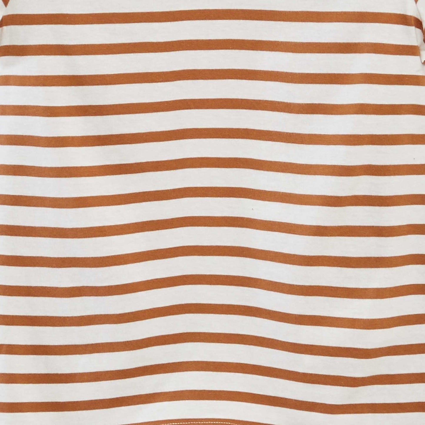 Patterned short-sleeved T-shirt BROWN