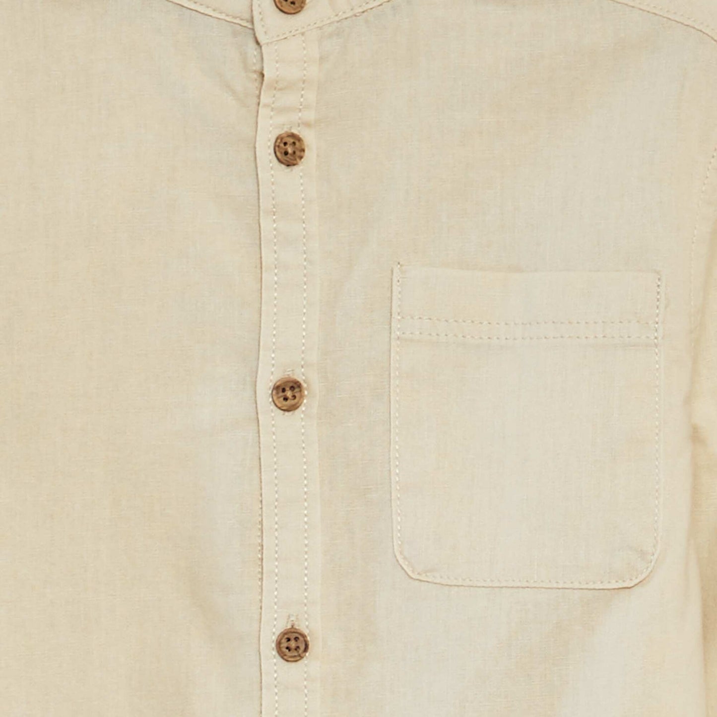 Linen-blend shirt BEIGE