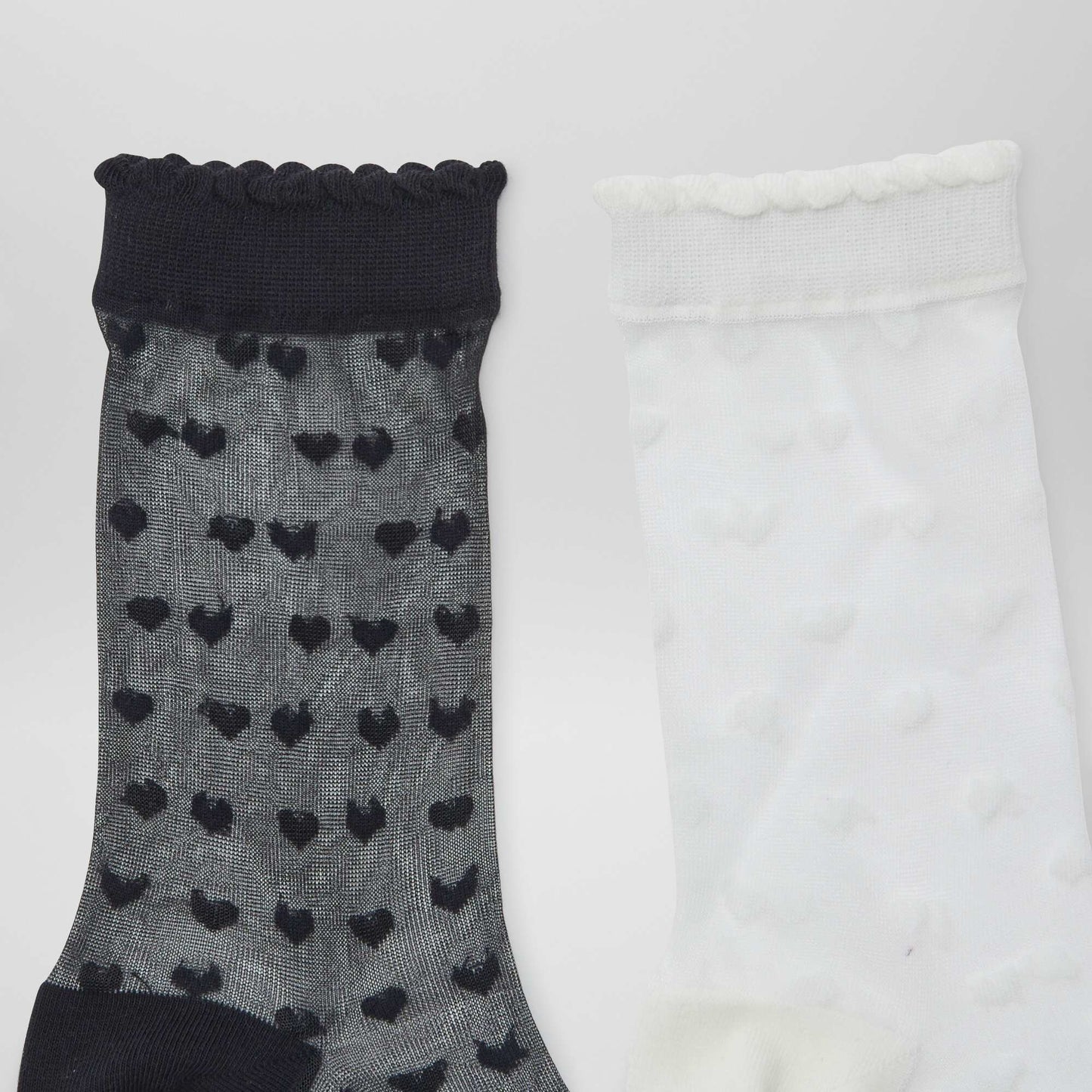Pack of 2 pairs of voile socks WHITE