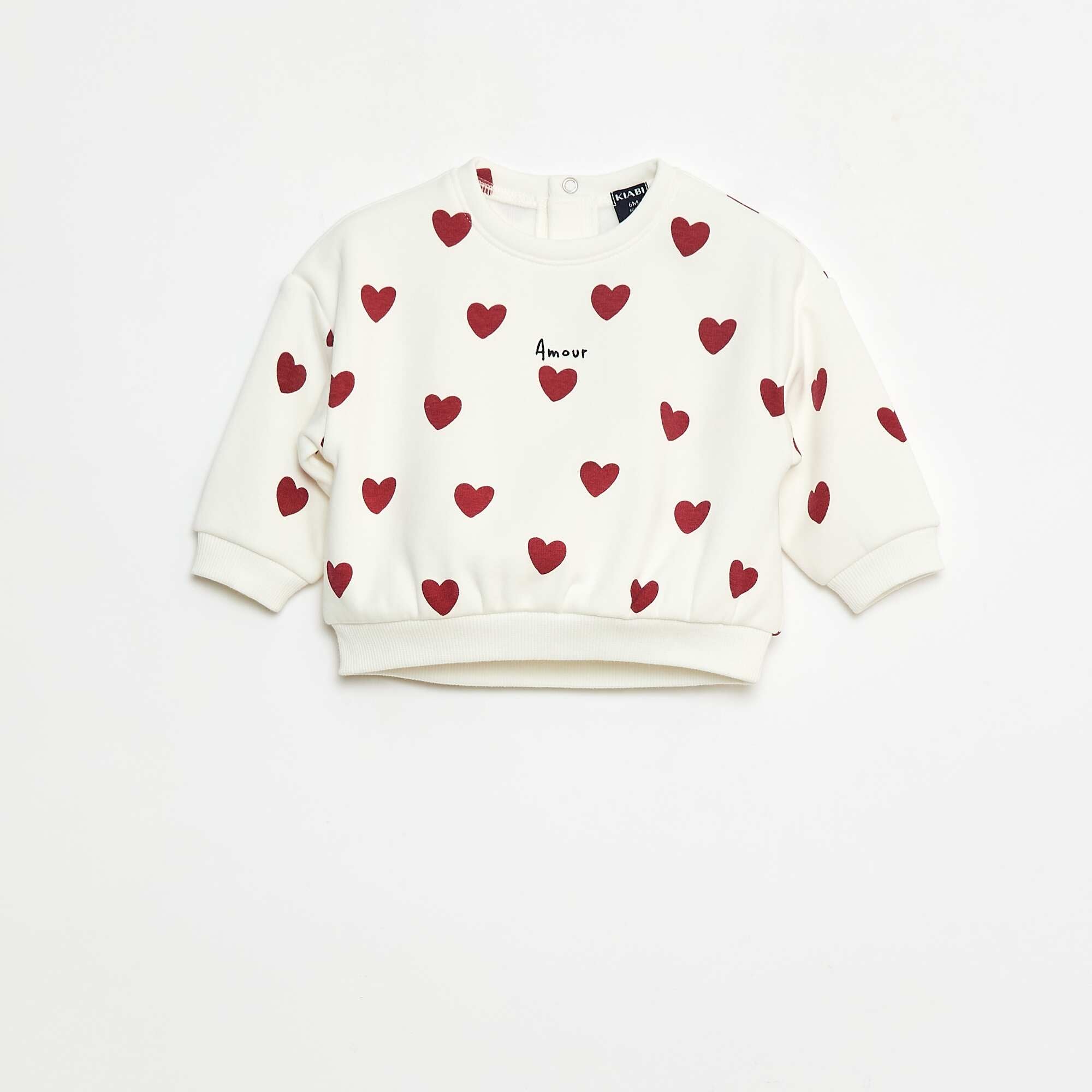 Patterned Fleece Pullover WHITE Kiabi