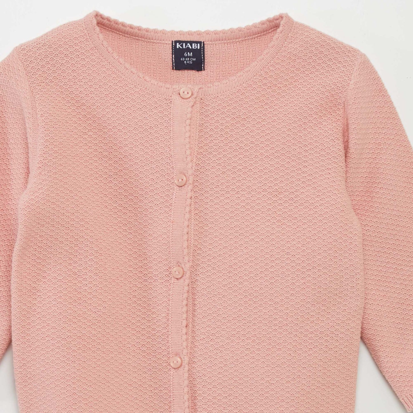 Decorative-knit cardigan PINK