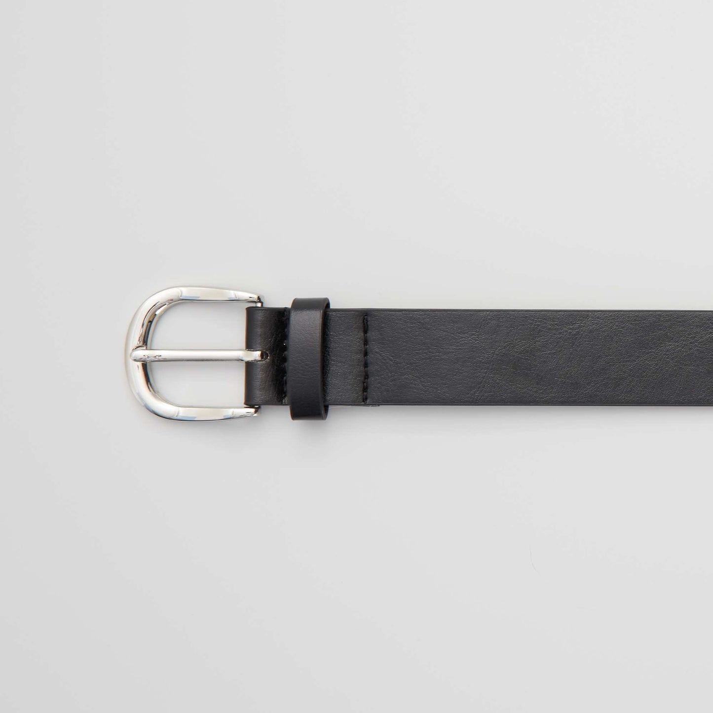 Basic faux leather belt black