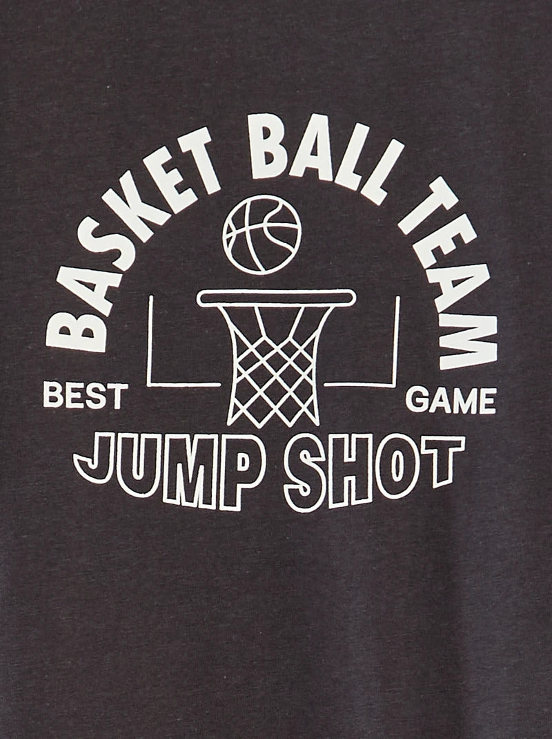 Short-sleeved printed T-shirt GREY