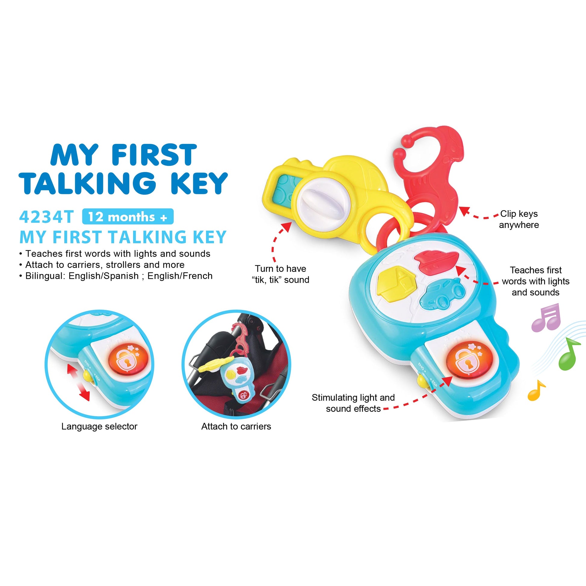 Little Learners' My First Talking Key Toy