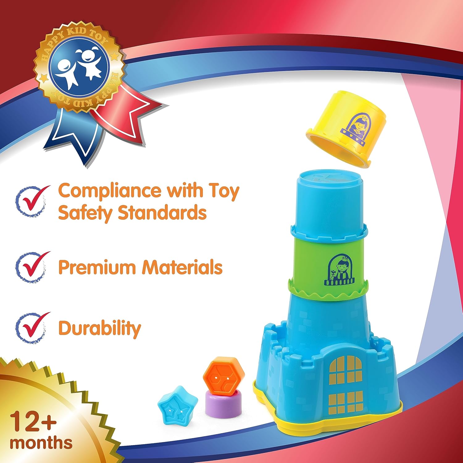 Little Learners' Castle Stacking Cups