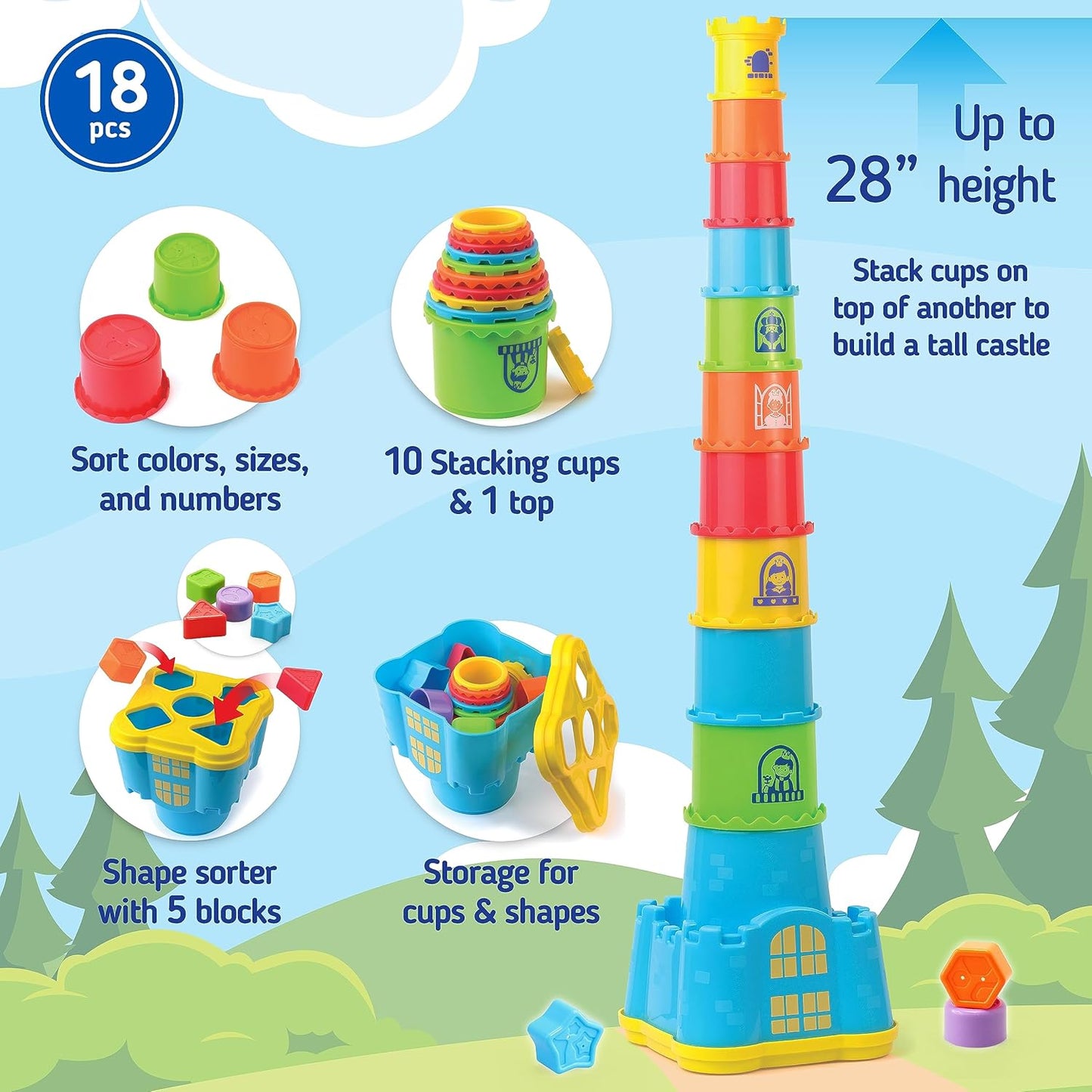 Little Learners' Castle Nesting Stacker