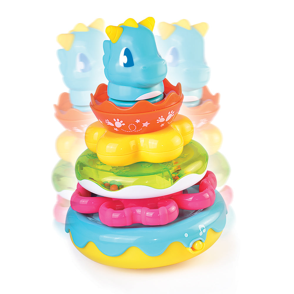 Little Learners' Wobbly Dino Stacking Rings