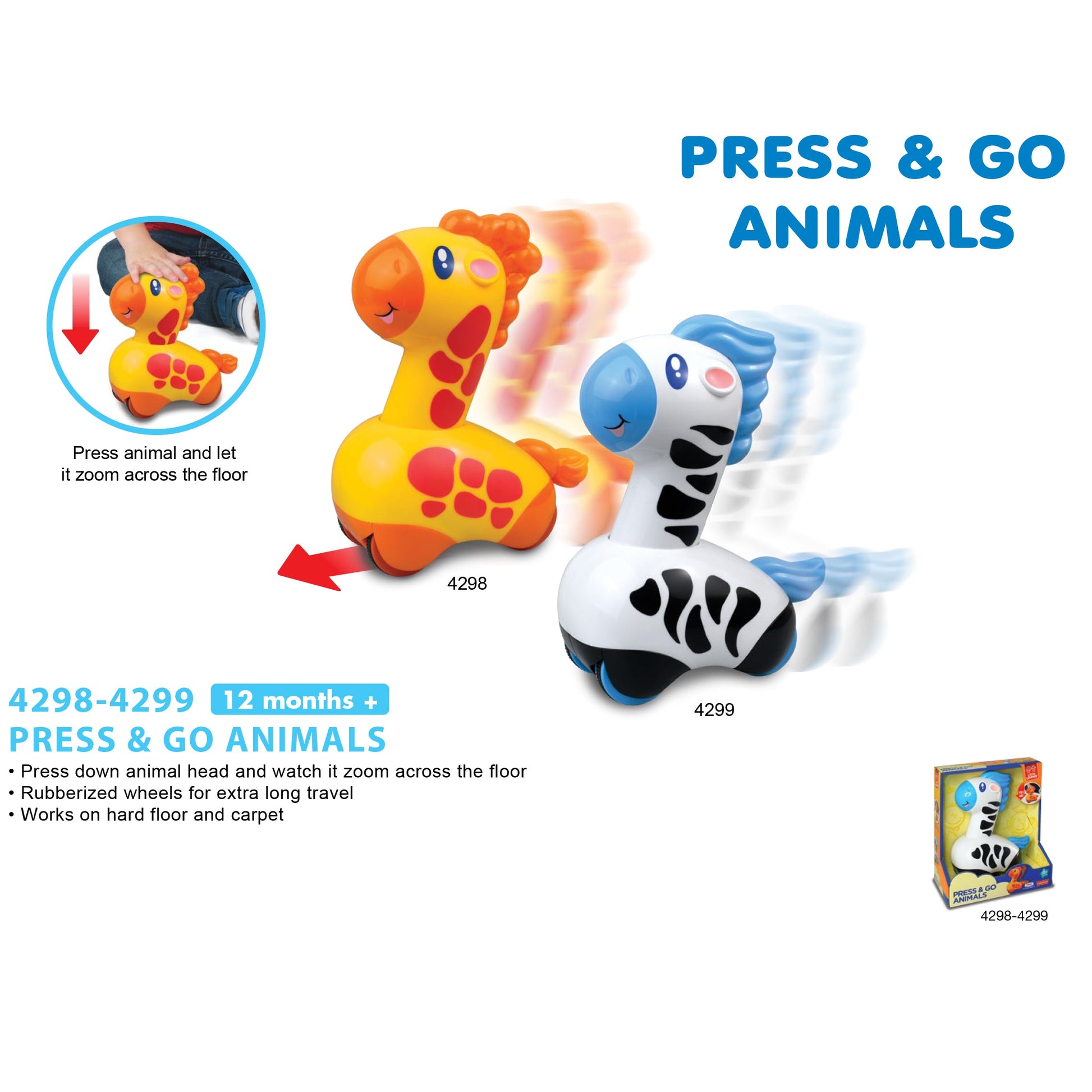 Little Learners' Press & Go Animals