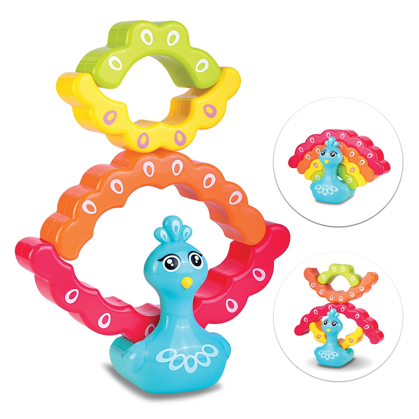 Little Learners' Rainbow Peacock Stacker