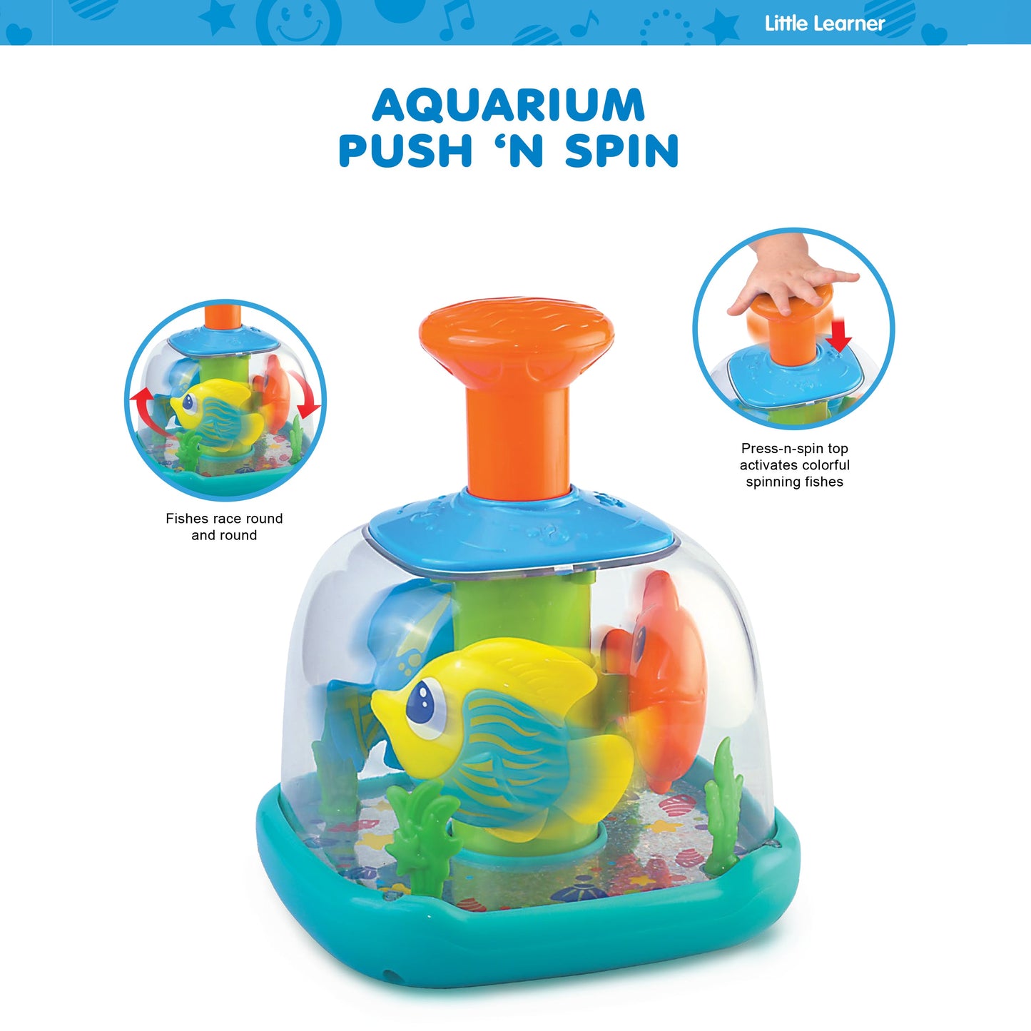 Little Learners' Aquarium Push 'N Spin