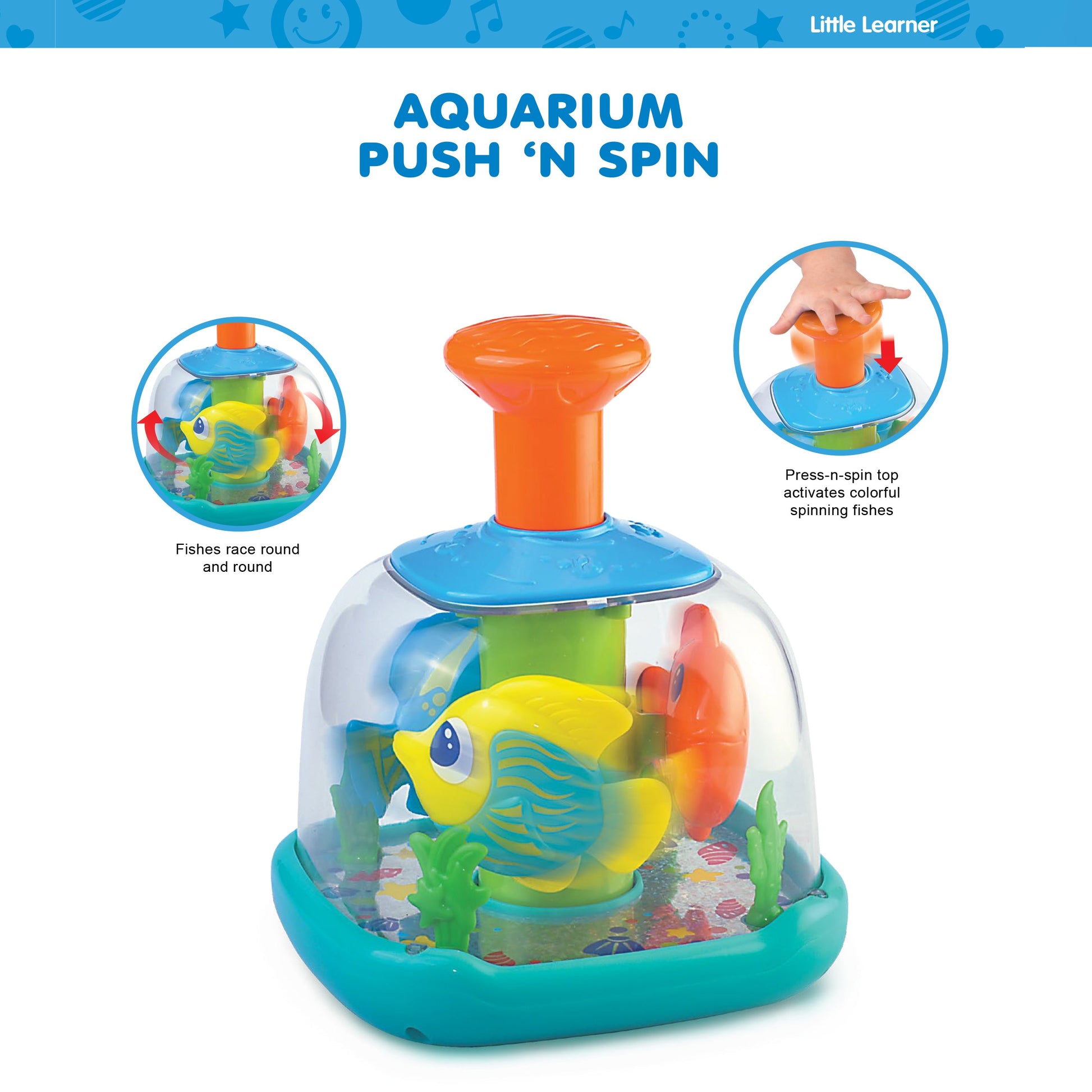 Little Learners' Aquarium Push 'N Spin