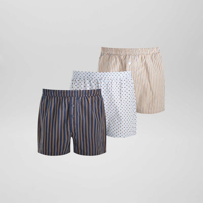 3 pairs of boxer shorts BLUE