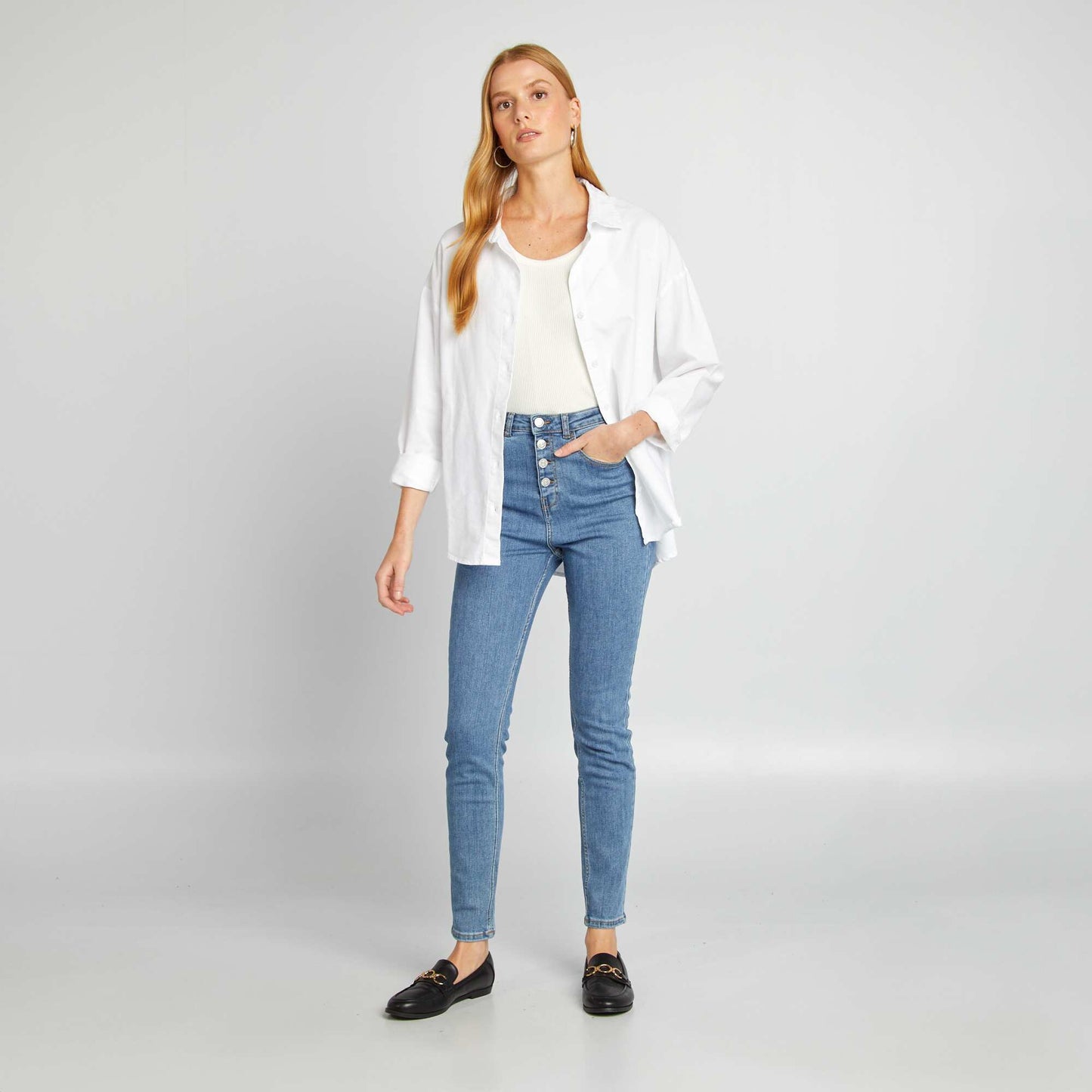 High-rise skinny jeans BLUE