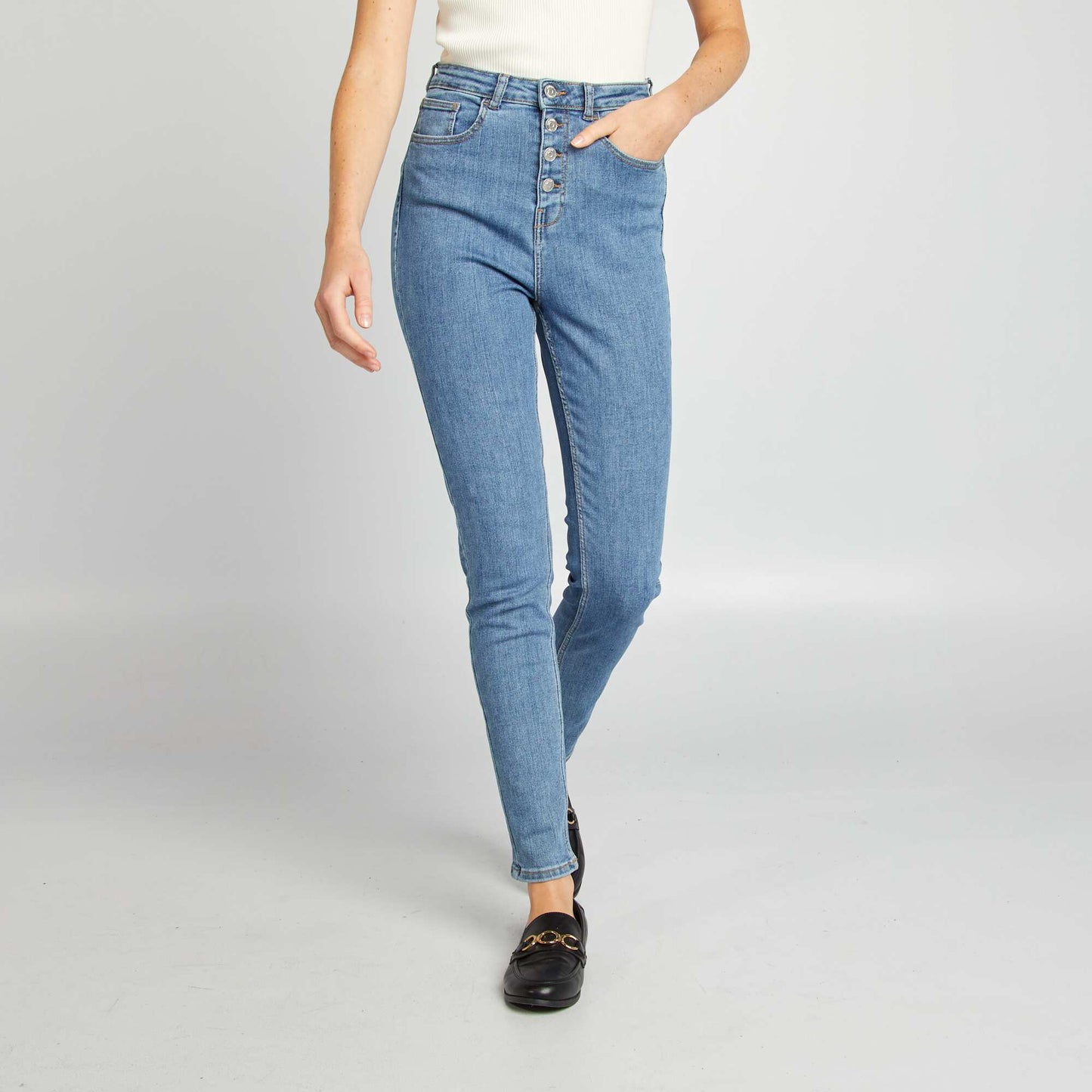 High-rise skinny jeans BLUE