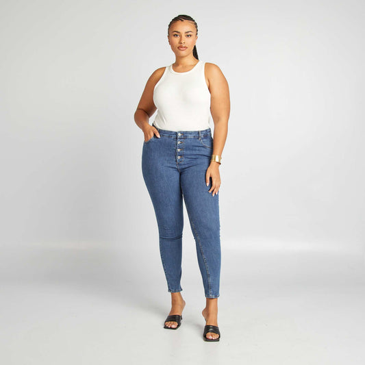 Skinny stretch trousers - 5 pockets - L30 BLUE