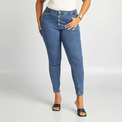 Skinny stretch trousers - 5 pockets - L30 BLUE