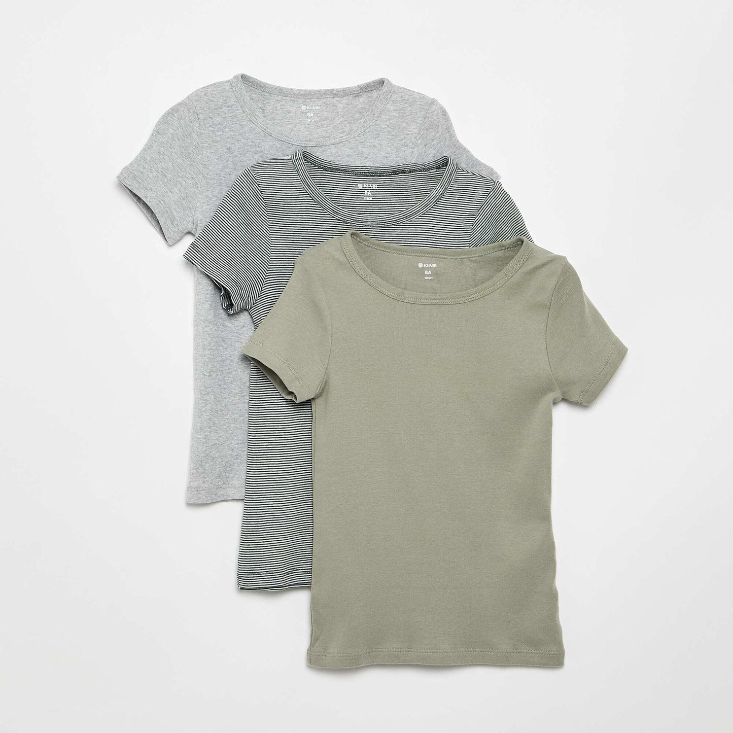 Pack of 3 short-sleeved vests KHAKI