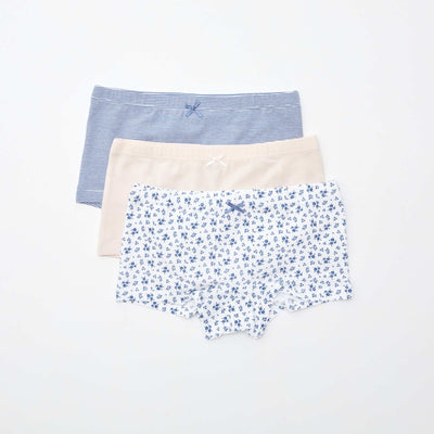 Pack of 3 pairs of boy shorts WHITE