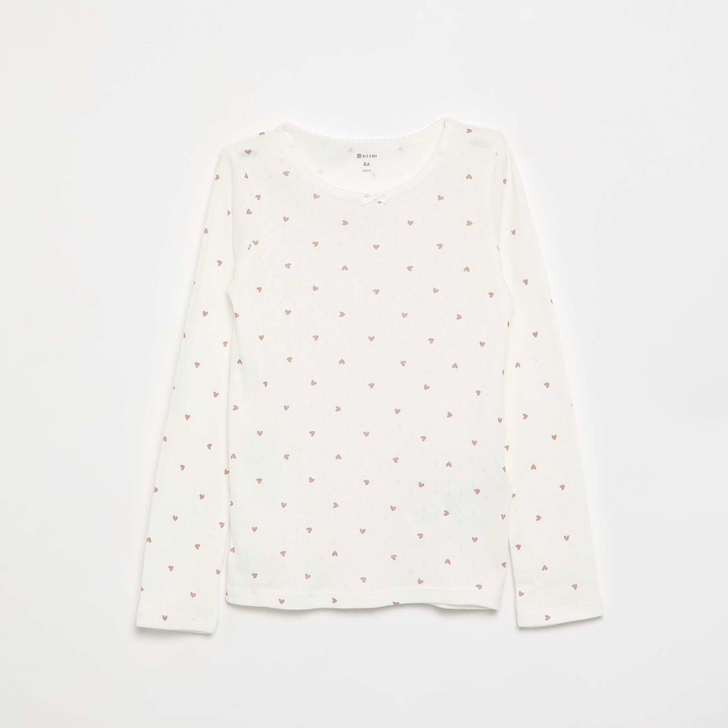 Pointelle knit T-shirts - Pack of 2 BEIGE