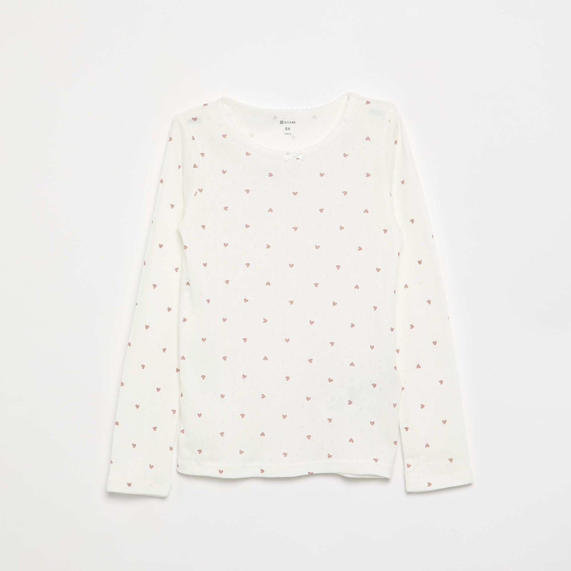 Pointelle knit T-shirts - Pack of 2 BEIGE