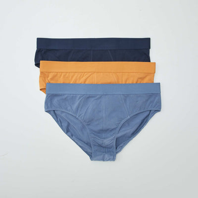 Pack of 3 plain briefs KHAKI