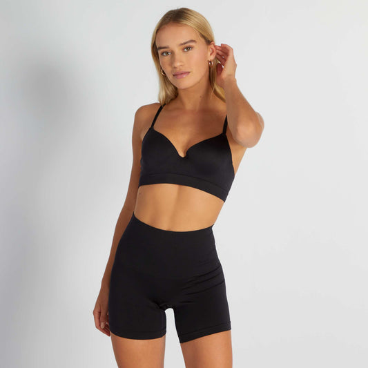 Microfibre boy shorts Black