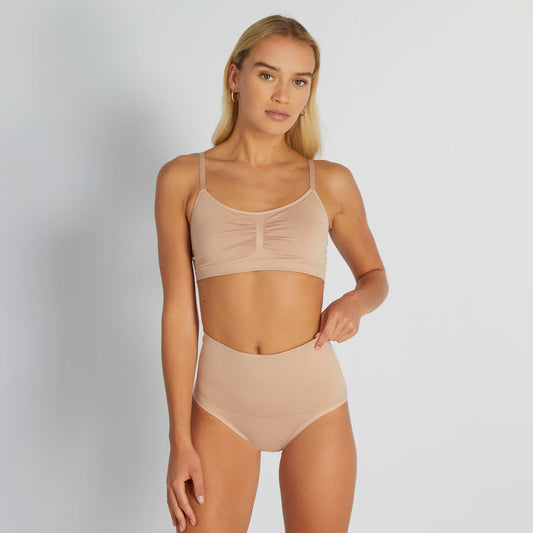 High-waisted control briefs PINK