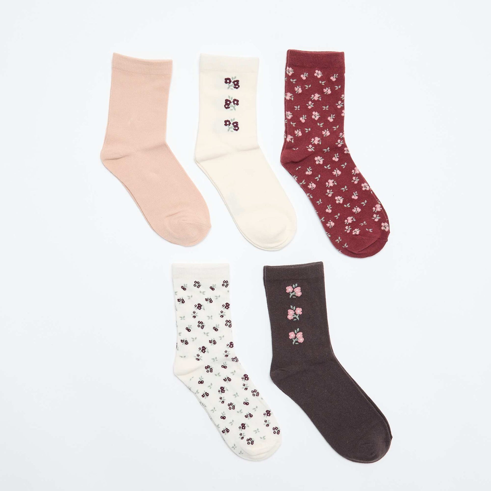 Pack of 5 pairs of socks PINK