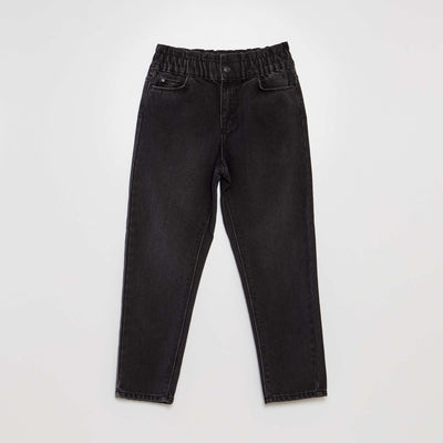 Paperbag jeans BLACK