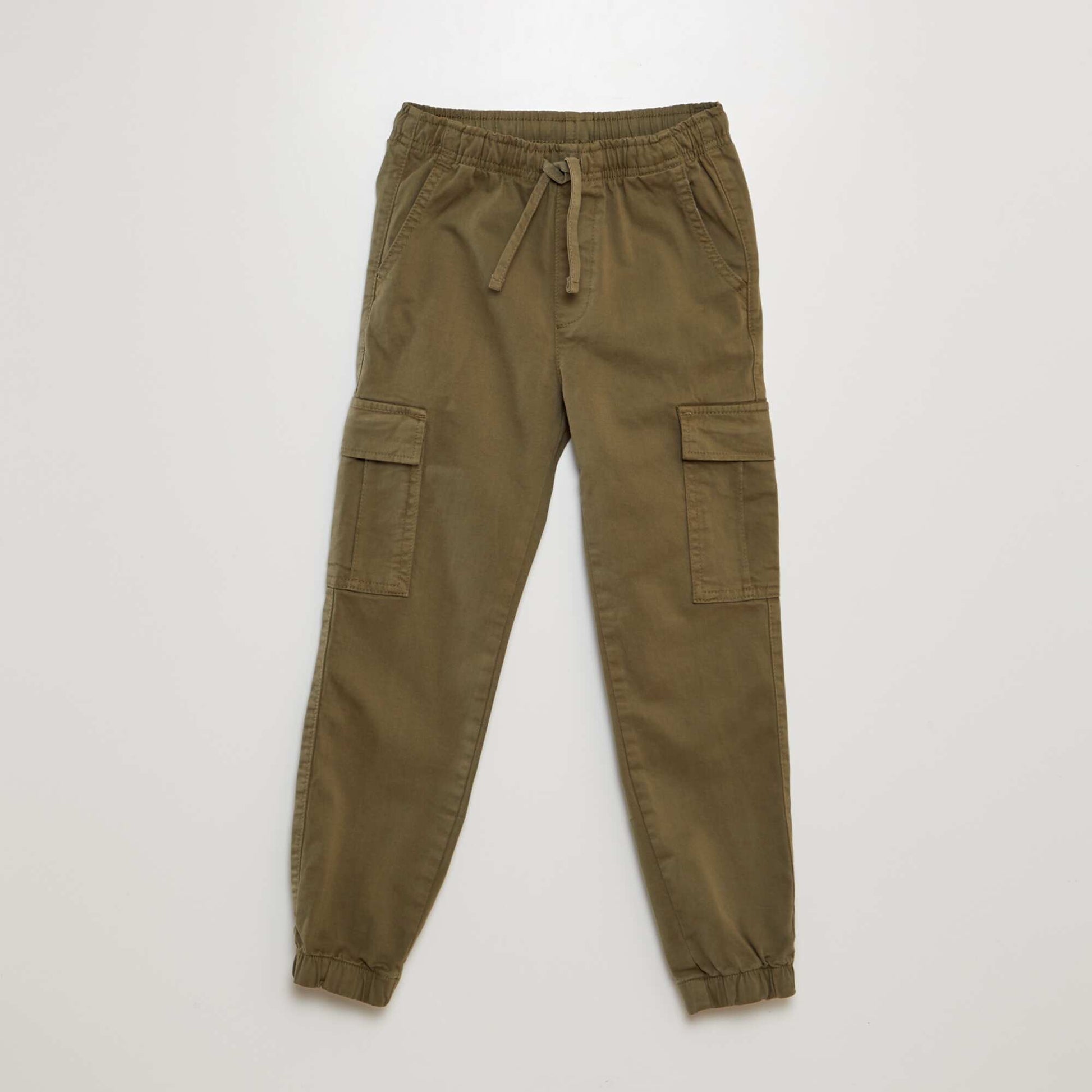 Shop Stretchy Multi-Pocket Trousers Khaki for Boys Online Kiabi UAE