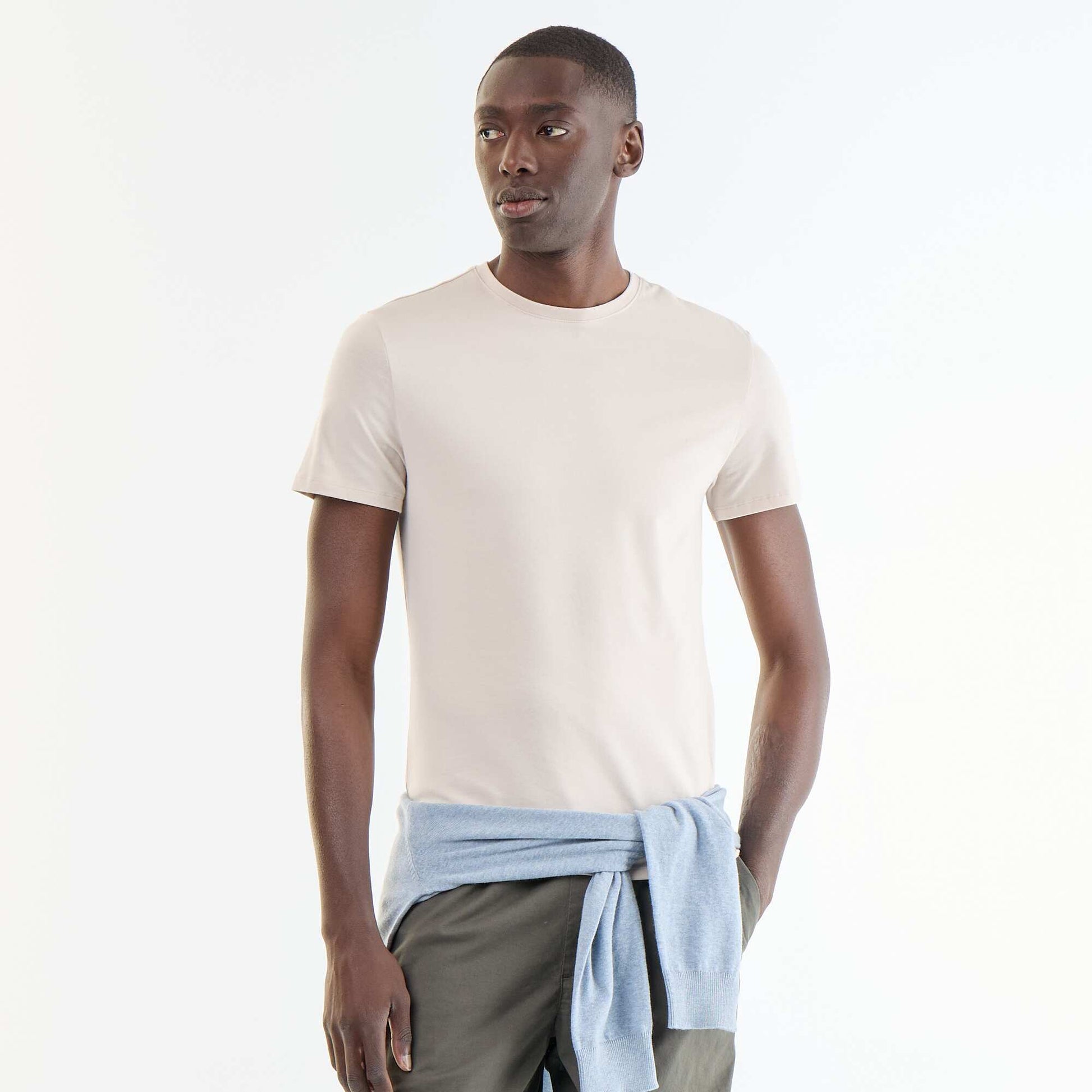 Plain T-shirt - Slim fit GREY