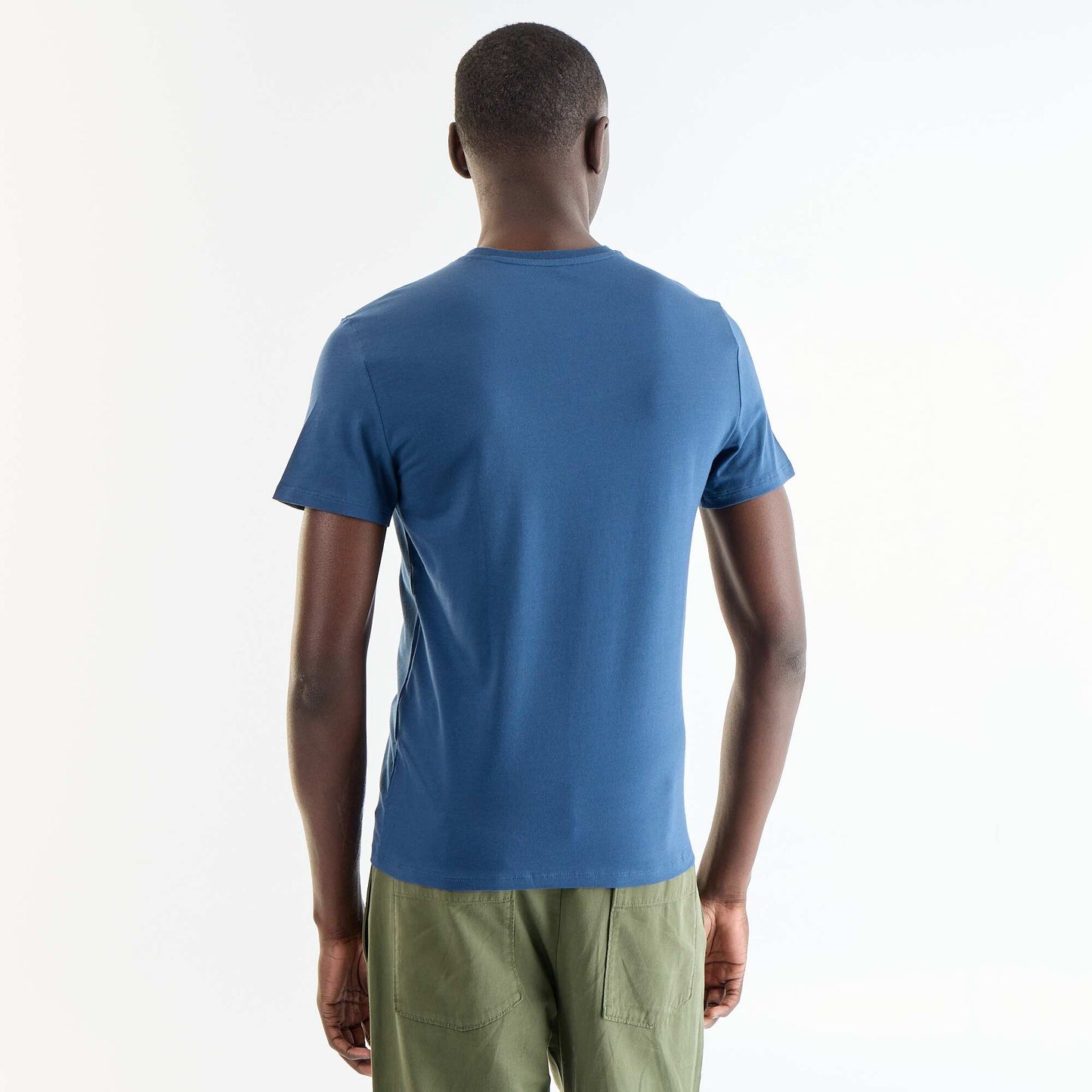 Plain T-shirt - Slim fit BLUE