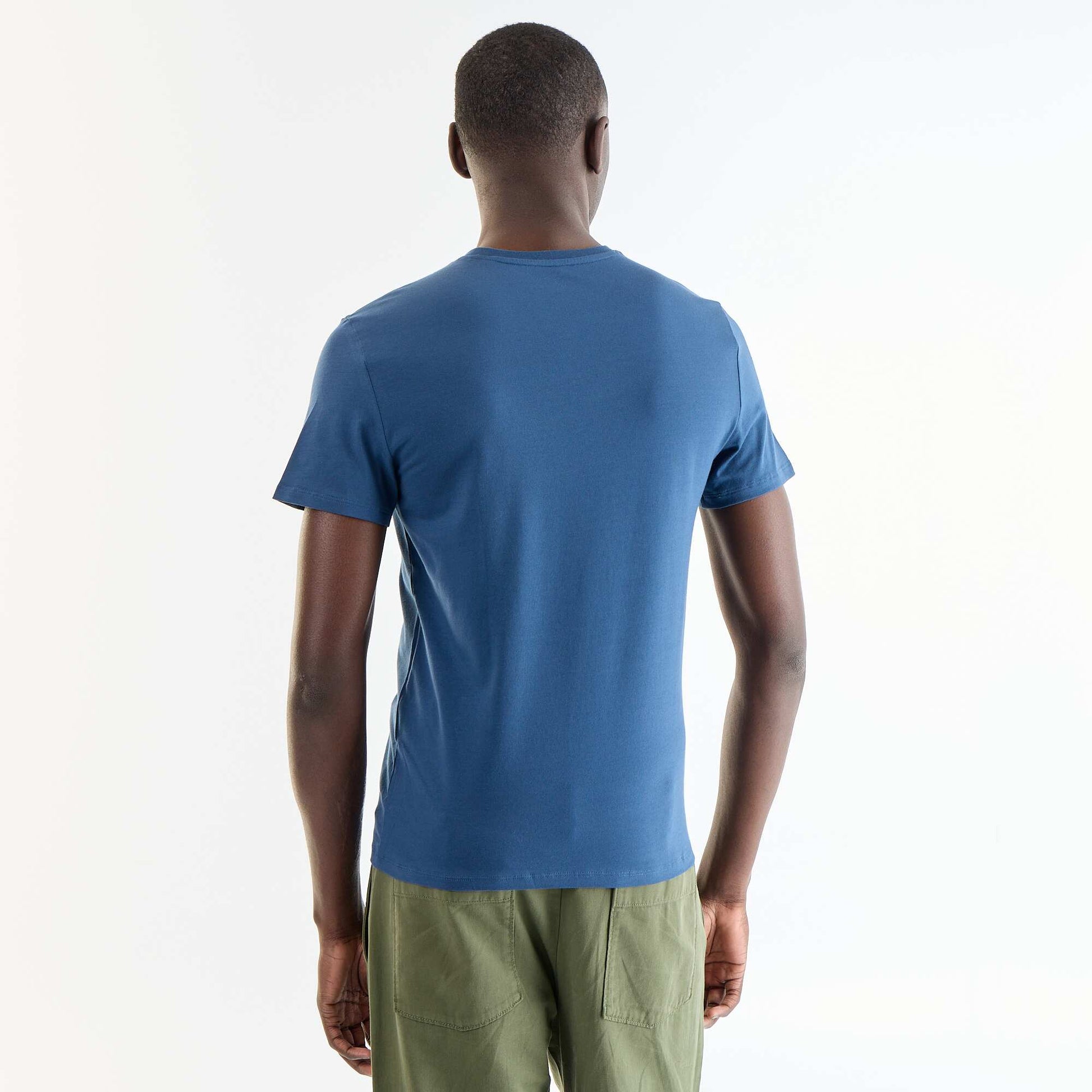 Plain T-shirt - Slim fit BLUE