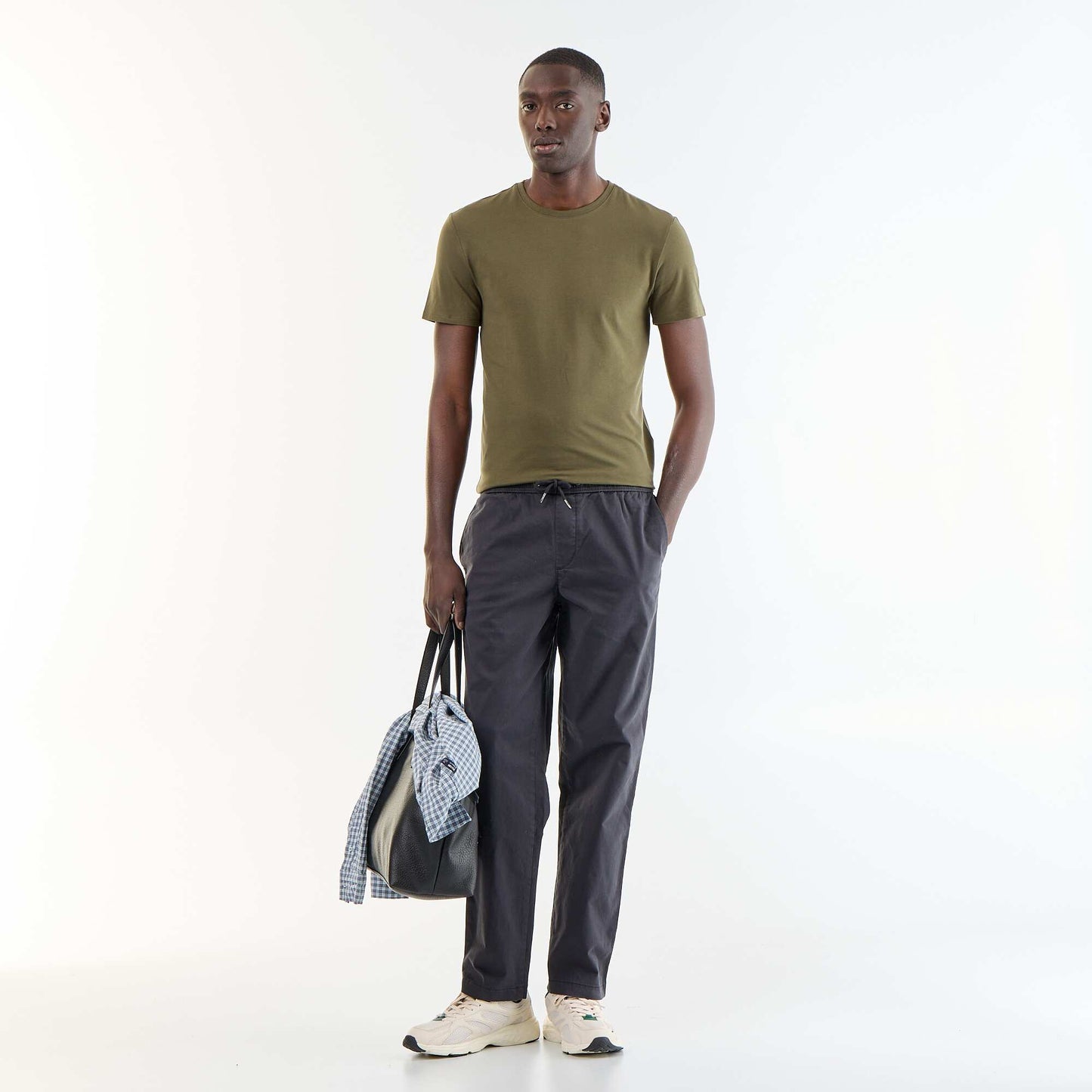 Plain T-shirt - Slim fit GREY