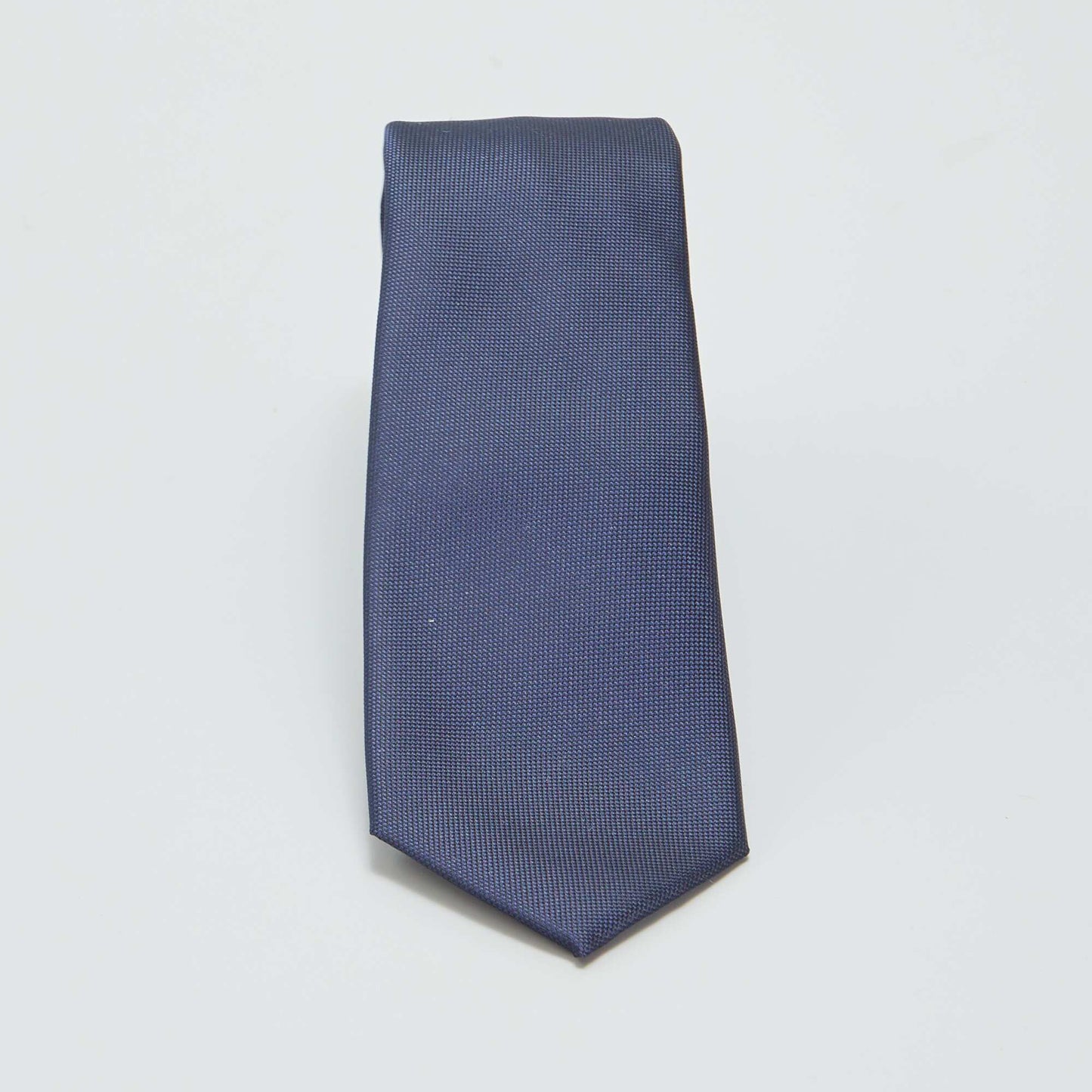 Plain textured tie Blue