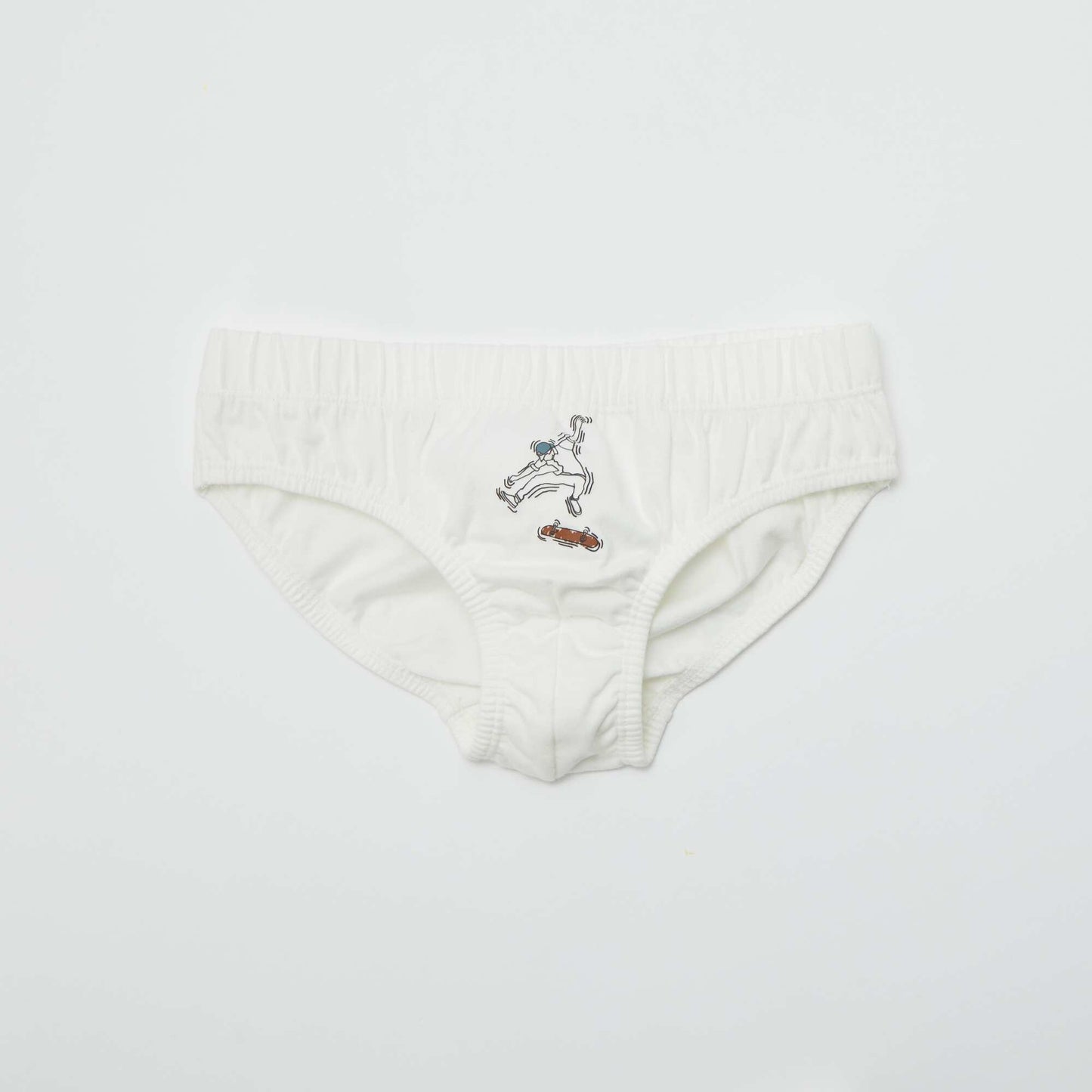 Pack of 7 pairs of printed briefs WHITE