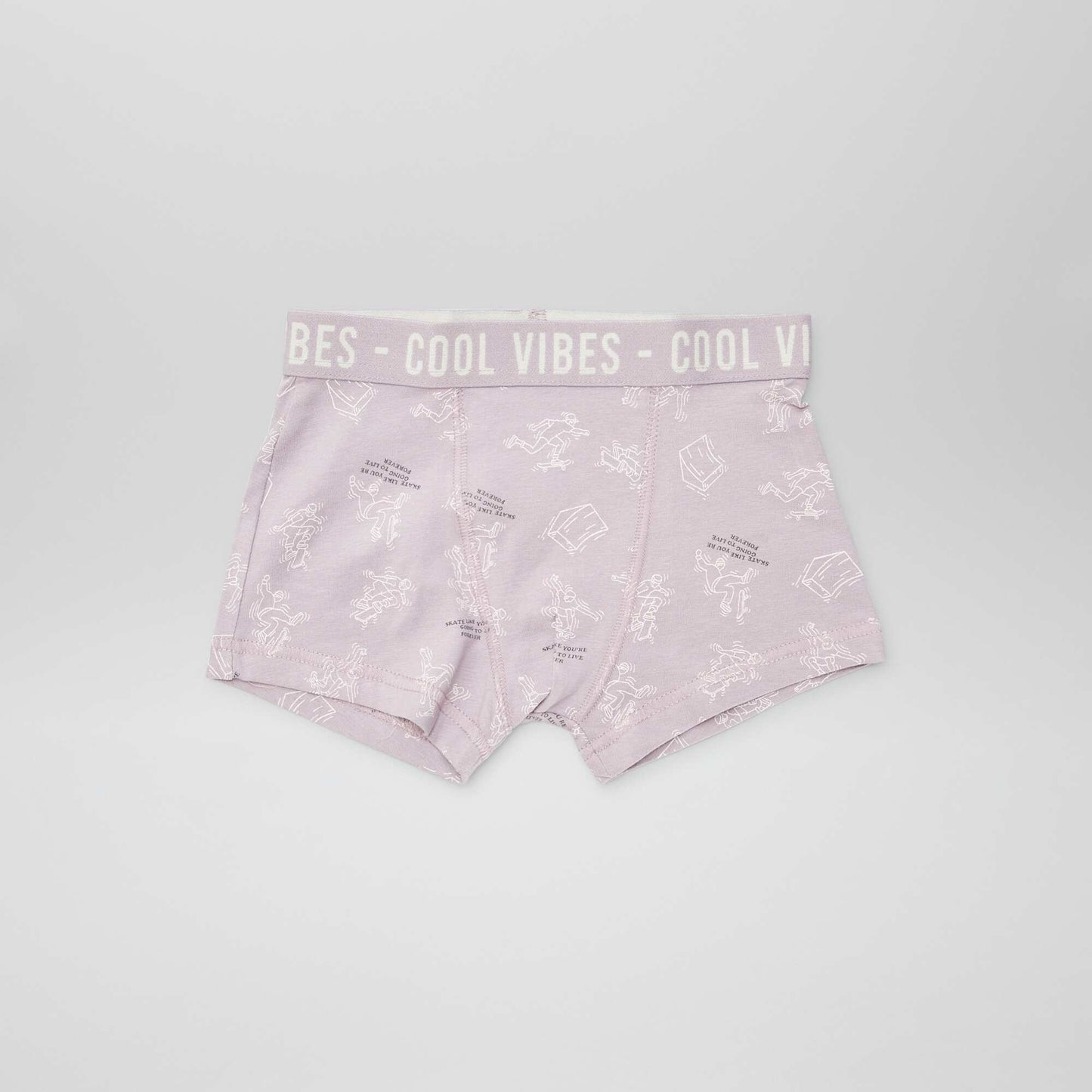 Pack of 3 pairs of stretch boxer shorts PURPLE