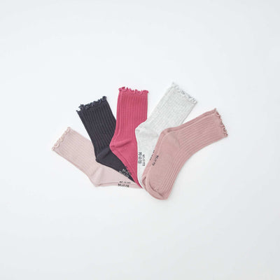 Pack of 5 pairs of socks PURPLE