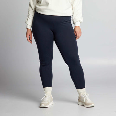 Long cotton leggings BLUE